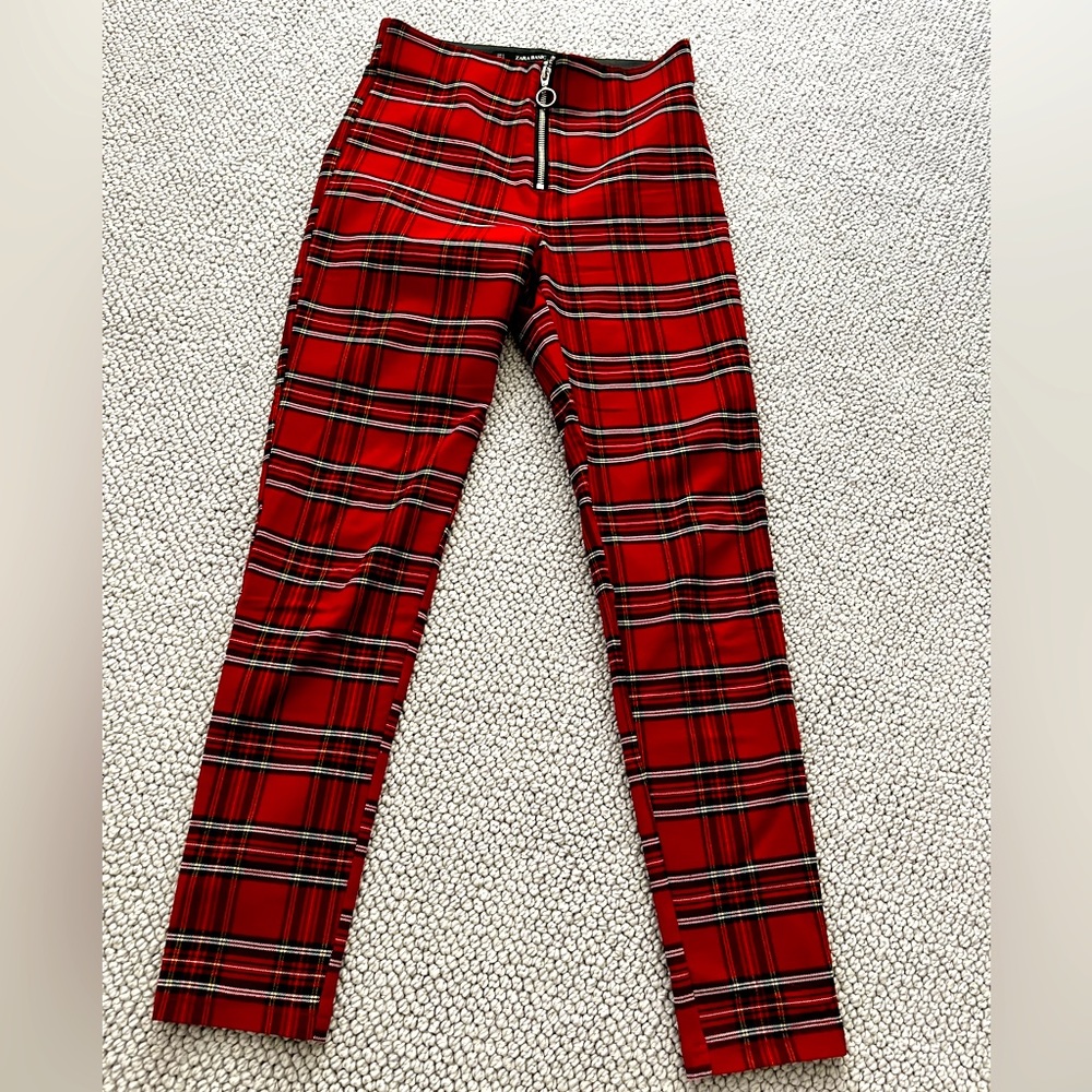 Zara Basics high rise stretch pants Sz S